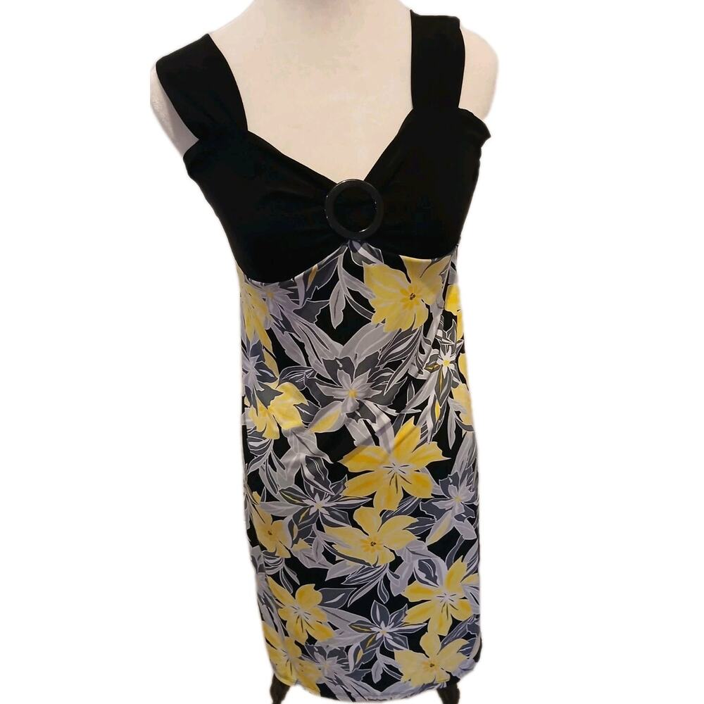 Vintage Y2K 90s Fairy Retro Midi Tank Dress Babydoll Black Large USA